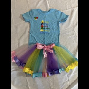 Customizable Girl's Multi-Colored Tutu Set Combo