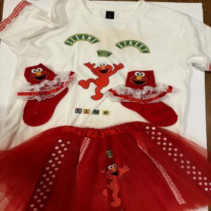 Customizable Girl's Elmo Tutu Combo Set