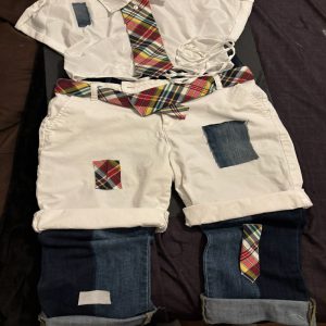 Multi-Colored Patch Combo Shirt And Pant Set